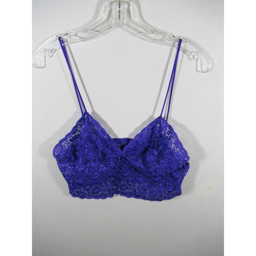 Vintage 80s Alana Gale Lace Cropped Camisole Women XL Purple